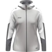 Jako Veste à capuche Dynamic pour femmes - 6870D, Couleur:gris clair/blanc/gris, Taille:M (38/40)