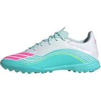 Adidas Chaussure de foot 'F50 Messi League' turquoise / jaune fluo / rose / blanc