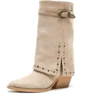 Salinyang Bottes de cowboy beige