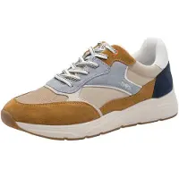 Tamaris Baskets basses beige clair / bleu fumé / cognac / blanc