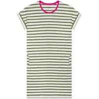 Schiesser Chemise de nuit ' Casual Essentials ' kaki / blanc cassé