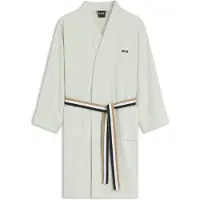BOSS Peignoir en coton avec ceinture à rayures emblématiques