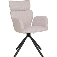 House Nordic Cordoba chaise de salle à manger avec pied rotatif gris clair.