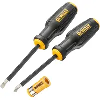 DeWalt DWHT0-62057 Jeu de tournevis FullFit, 2 pièces, principalement pour les applications de vissage, contient PH2 et 6 mm, design ergonomique et durable.