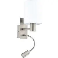 Eglo Applique murale Pasteri blanc avec lampe de lecture