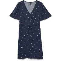 Vero Moda Robe-chemise 'VMALBA' bleu marine / jaune / vert foncé