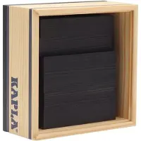 Kapla 40 CARR S NOIRS - Jeu de construction en bois 40 planches de construction de couleur noire