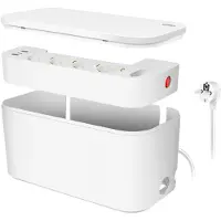 Logilink LPS281U boîte de câbles avec bloc multiprise, 5x, blanc