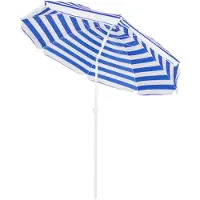 Springos Parasol de plage avec fonction de basculement Parasol faisant de l'ombre hauteur max. 175 cm diamètre 160 cm Grand parasol de jardin