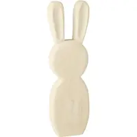 J-Line Lapin debout en bois de paulownia blanc, grand format