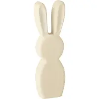 J-Line Lapin debout en bois de paulownia blanc, petit modèle