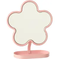 J-Line Miroir Fleur Fer Rose clair