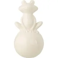 J-Line Grenouille sur pied Balle Porcelaine Blanche