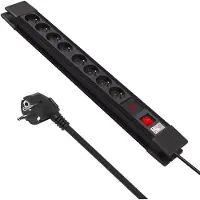Macleans Maclean MCE11 rallonge électrique 1,5 m 8 prise(s) CA Intérieur Noir