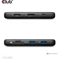 Club 3D Club3d CLUB3D 8-1 Dock portable USB Type-C 10Gbps vers HDMI et DisplayPort 8K30Hz PD Max.100Watt