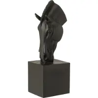 J-Line Cheval Sur Pied Polyresin Noir Small