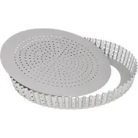 Patisse moule a tarte perforé antiadhésif en acier revetu - 24 cm 03572