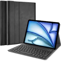 Cazy Housse pour Tablette avec Clavier compatible avec iPad Air 5 (2022) / Air 4 (2020) - Étui Clavier Bluetooth AZERTY - Noir