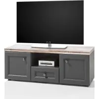 Bega Commode 2 Toscane Gris Timber Wood Buffet 2 portes 2 tiroirs