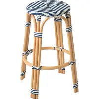 J-Line Tabouret J-Line Geo Rattan bleu/blanc