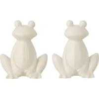 J-Line Grenouille en porcelaine blanche assortie 2