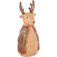 J-Line Renne imitation bois Polyresin Chameau Large