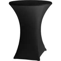 Hendi Housse de table haute ø80-85 cm, noir, 850x(H)1150mm