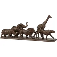 J-Line 5 Animaux en ligne Poly Marron Small