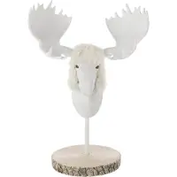 J-Line Elan Sur Pied Fourrure Poudre de Citron vert Ekru/Blanc