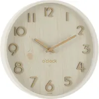 J-Line Horloge murale contreplaqué/Mdf blanc Small