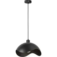 Masterlight Lampe pendante de conception Volta Ø40cm - ondulé - noir