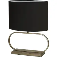 Searchlight Lampe de table Sleek bronze avec capuchon noir