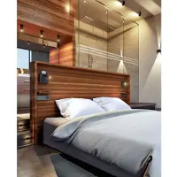 Beneito Faure Applique De Lit Led 4W Avec Chargement Par Induction Usb Et Lumière Tactile Noire