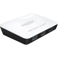 DeLOCK Hub USB avec adaptateur réseau LAN -