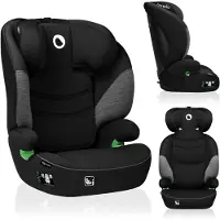 Lionelo Lars I-Size Siège-auto de 3 ans à 12 ans, de 12 kg à 36 kg, (ensemble), i-Size / 12-36kg / 100-150 cm / Mousse à mémoire de forme - Noir Gris