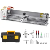 Vevor Tour à métaux 220x1000 mm Tour à avance automatique 2500 tr/min Vitesse 1250 W Moteur sans balais pour l'usinage de pièces de précision