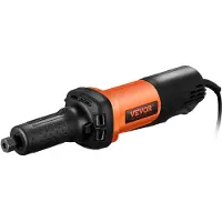 Vevor Meuleuse Droite 820 W Meuleuse Électrique 10000-28000 tr/min Outil Multifonction 6 Vitesses avec Câble de 1,8 m Pince de Serrage 3 mm et 6 mm Opération Silencieux pour Ponçage Polissage Découpe