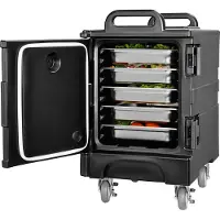 Vevor Porte-repas isolé Boîte de maintien en température pour la gastronomie 75 L, Porte-repas avec double boucle & poignées, Porte-repas