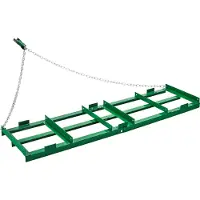 Vevor Herse Traînée 1830 x 500 mm Râteau Niveleur Remorquable d'Allée avec Barres et Chaîne 1830 mm