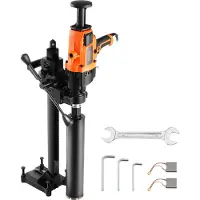 Vevor Carotteuse Carotteuse diamantée 2-18 cm de diamètre de forage, carotteuse diamantée manuelle avec support et carotteuse, carotteuse béton 2600 W Application à eau et à sec,