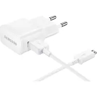 Samsung , Chargeur secteur avec câble détachable Micro USB 2A Original , Blanc