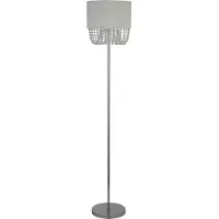 Searchlight Lampadaire Bellano chrome avec blanc