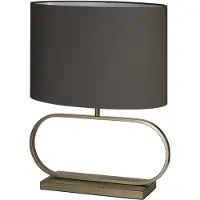 Searchlight Lampe de table Sleek bronze avec capuchon gris
