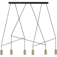 Lyora Lampe à suspension en or noir Imbria