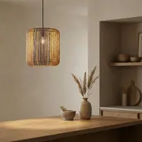 Lyora Suspension Abby Ø 33cm bleu avec marron