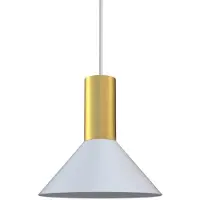 Lyora Lampe suspendue blanche Hermanos avec de l'or