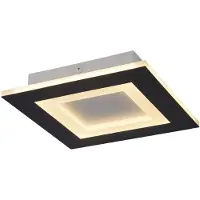 Searchlight Plafonnier Squary Carré 39cm Noir