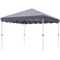 Happyment Zyrell Pop-up Gazebo 3x3 m - Pavillon & Tente de réception - Étanche - UV 50+ - Jardin, terrasse & plage - Gris