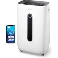 Clean air optima Déshumidificateur et purificateur d'air CA-708 Smart - Convient pour des pièces jusqu'à : 90 m² / 225 m³ - Capacité de déshumidification : 25 litres par jour - Application