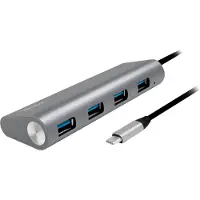 Logilink UA0309 Hub USB 3.0 avec port USB-C Gen1, 4 ports, gris